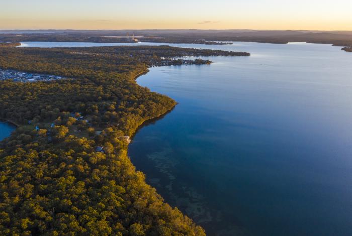 Aerial photo of Lake Macqaurie