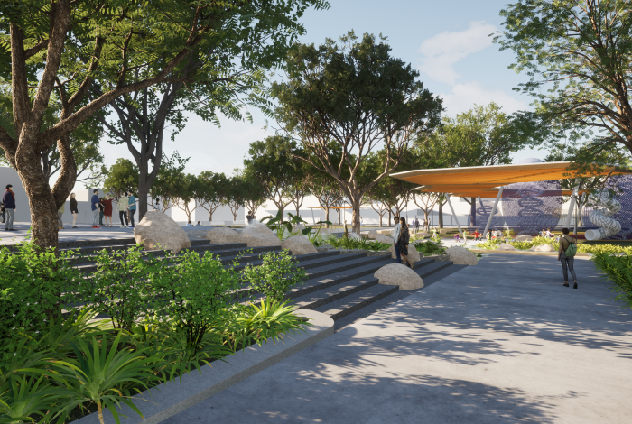 Rendered image from Kibble Park Concept Plan