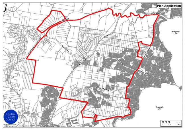 Warnervale District Contributions Plan boundary